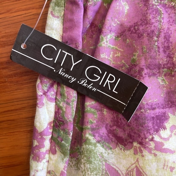 City Girl by Nancy Bolen 2-Piece Set Floral Ruffle Jacket Skirt Suit Sz 16 - Picture 10 of 16